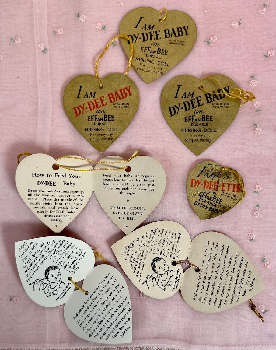 Thumbnail: Vintage Original Effanbee Dy-Dee Hang Tags -- Assorted