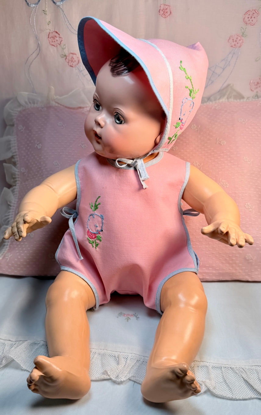 Thumbnail: Vintage 1930s Effanbee Pink Sunsuit Set for Dy-Dee Lou