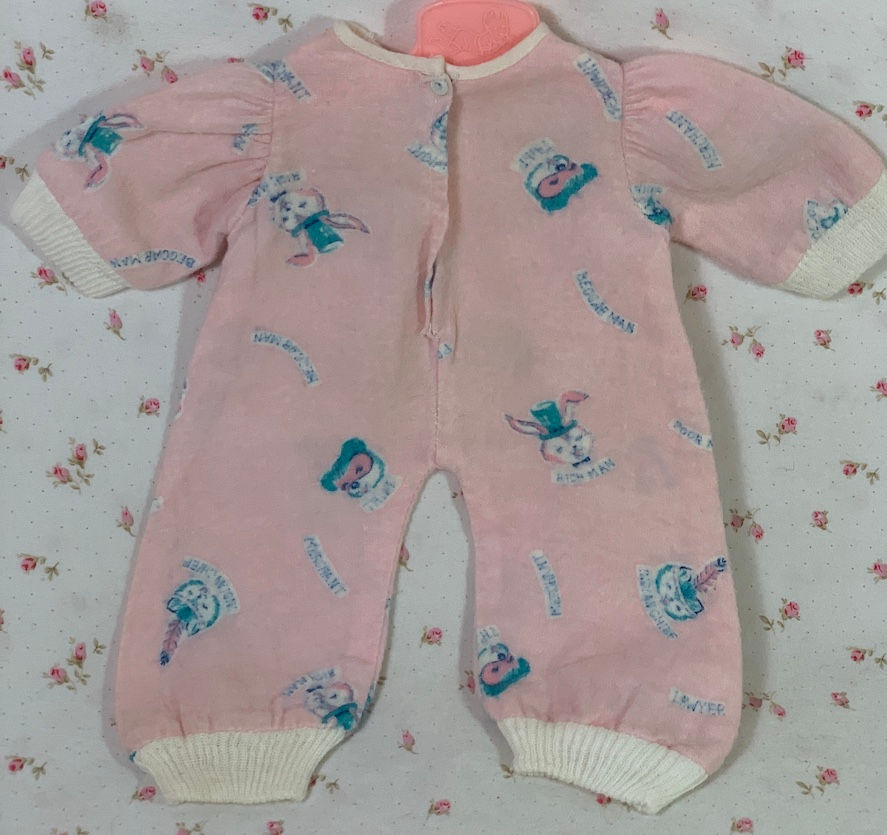 Thumbnail: Bunny "Rich Man, Poor Man" Pajamas for 13" to 14" Tiny Tears / Betsy Wetsy Doll