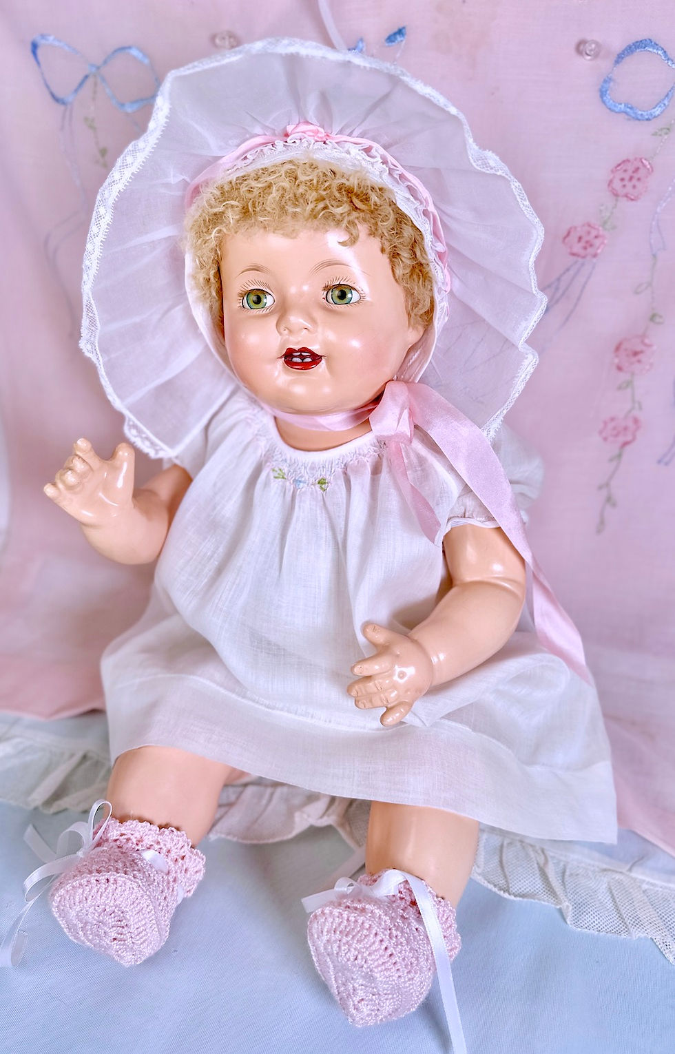 Thumbnail: 1920s Effanbee 24" Composition Blonde Lovums