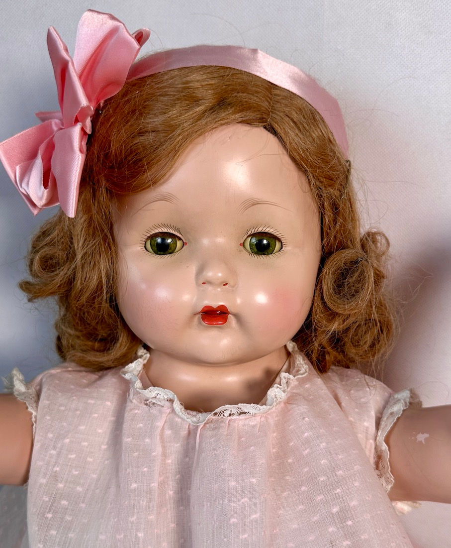 Thumbnail: Effanbee 30" Composition Mae Starr Phonograph Doll All Original
