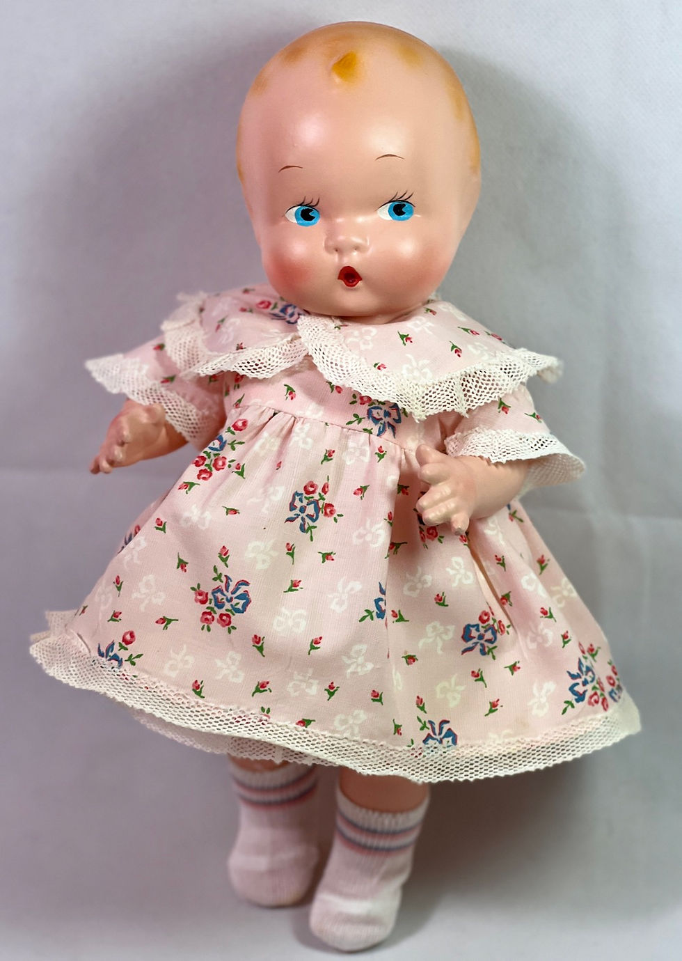 Thumbnail: Gorgeous Painted Eye * Harriet Flanders 1937 Compo 11" LITTLE CHERUB Doll