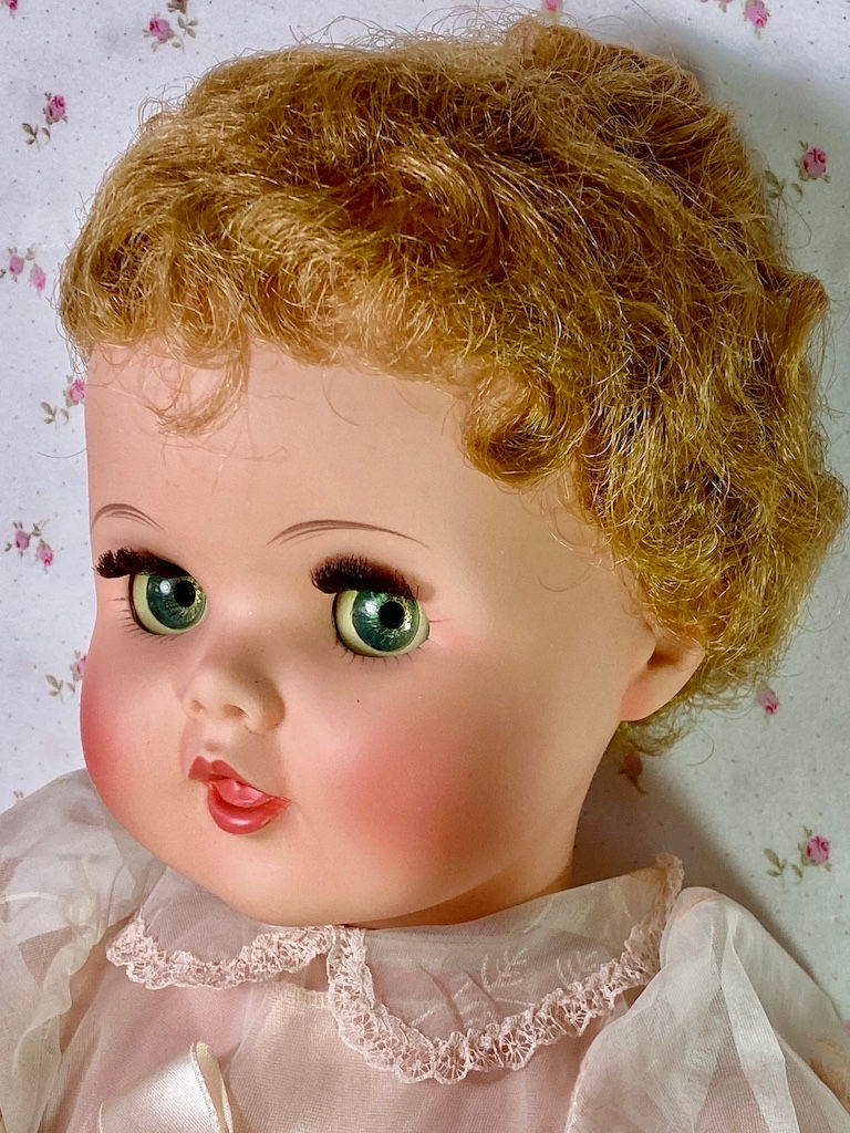 Thumbnail: 1950s American Character 23" Baby Toodles with Peek-A-Boo Eyes Mint in Box