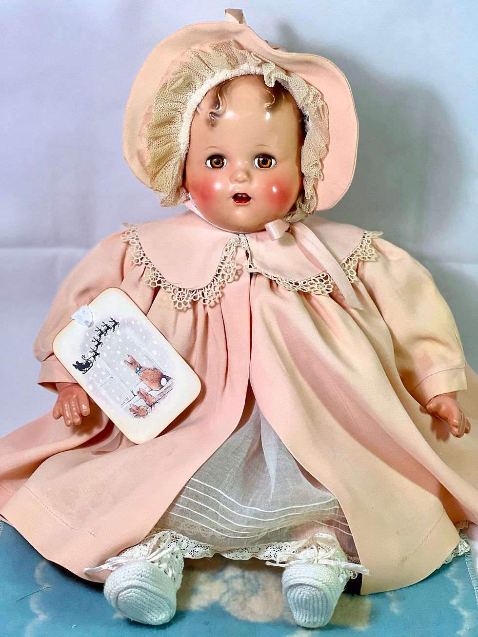 Thumbnail: Vintage 1930s Ideal 19" Baby Beautiful * Miracle on 34th St * Composition Doll