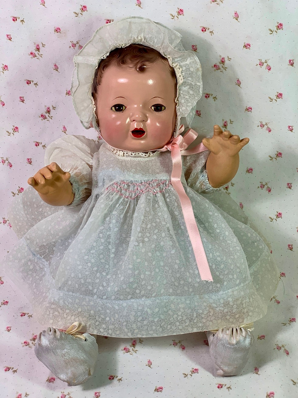 Thumbnail: 1937 Mold 1 Effanbee Dy-Dee Doll with EVERYTHING