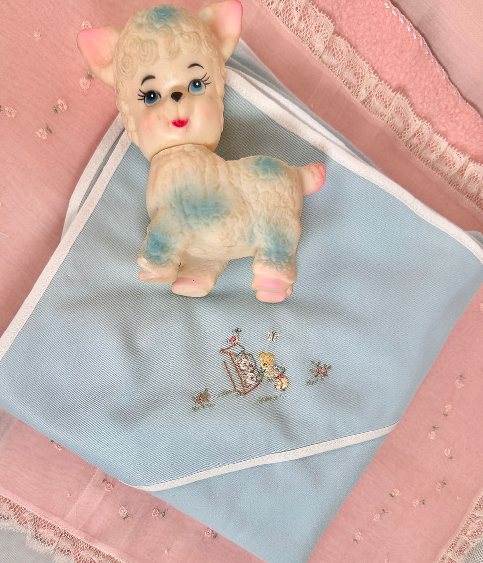 Thumbnail: 1960 Tagged Vogue 18” BABY DEAR Top Knot Doll by Eloise Wilkins