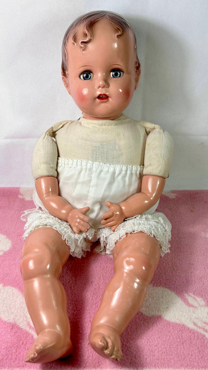 Thumbnail: Vintage 1940s Ideal 22" Baby Beautiful * Miracle on 34th St * Composition Doll