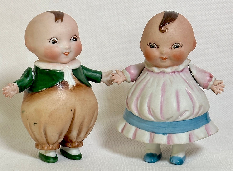 Thumbnail: Antique German BORGFELDT Happifats Dolls