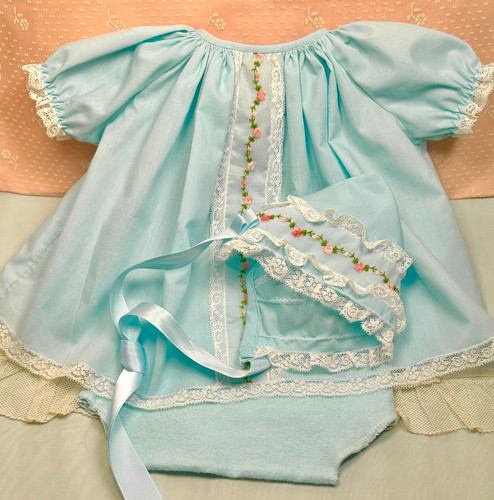 Vintage Vogue Baby Dear Doll Dress Set -- Blue | Dollyology