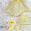 Thumbnail: Vintage Yellow Dotted Swiss Dress Set for 11" to 12" Baby Dolls