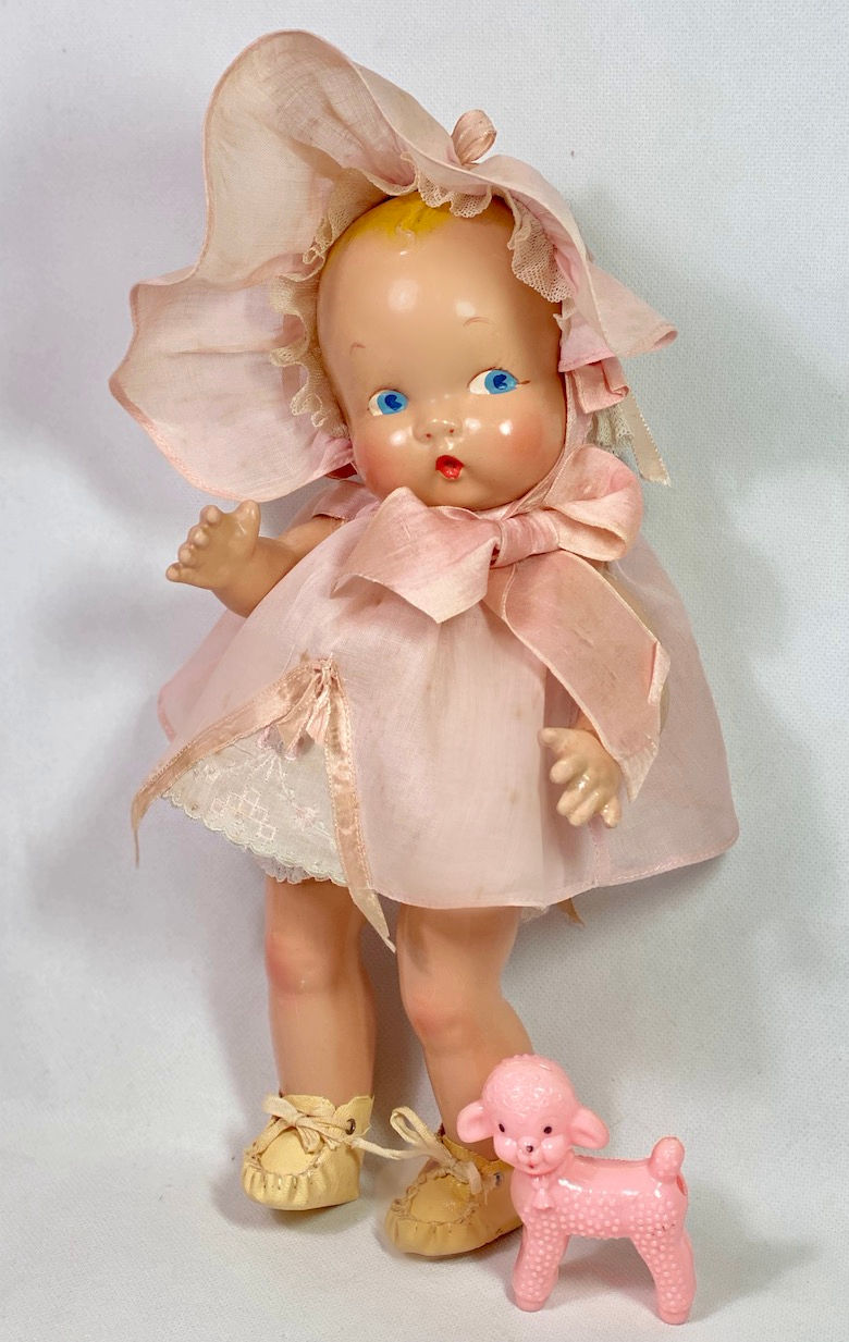 Gorgeous Painted Eye * Harriet Flanders 1937 Compo 11" LITTLE CHERUB Baby