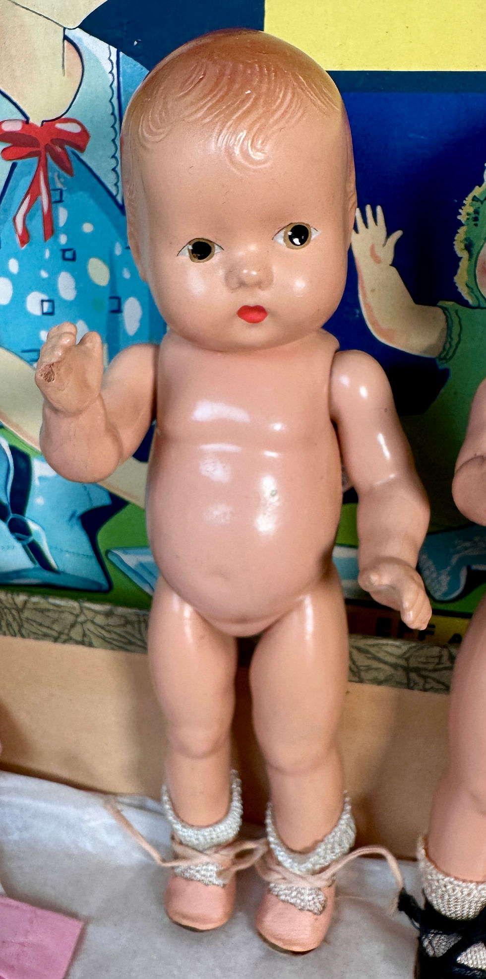 Thumbnail: Vintage 1930s Effanbee Patsy Tinyette Twins Set