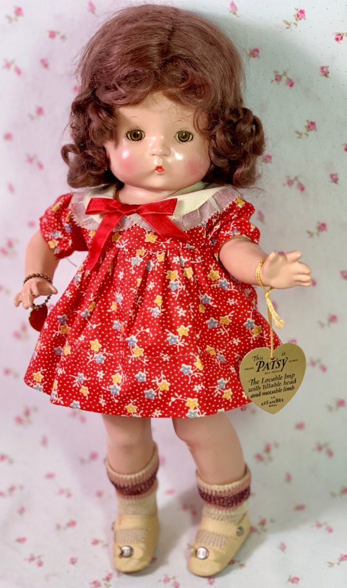 Thumbnail: MINT Vintage RARE Wigged Effanbee 13" Patsy 1930's
