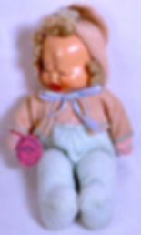 Thumbnail: Vintage 1946 Trudy 3-Face Composition Doll