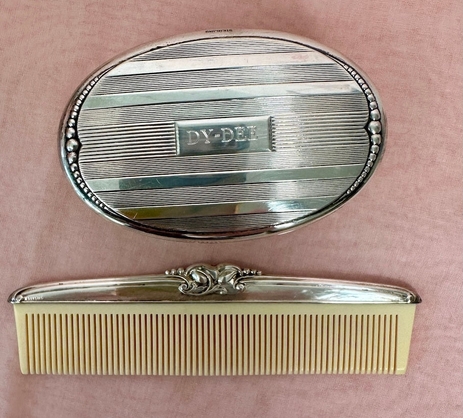 Thumbnail: Vintage Silver Effanbee Dy-Dee Baby Brush Set