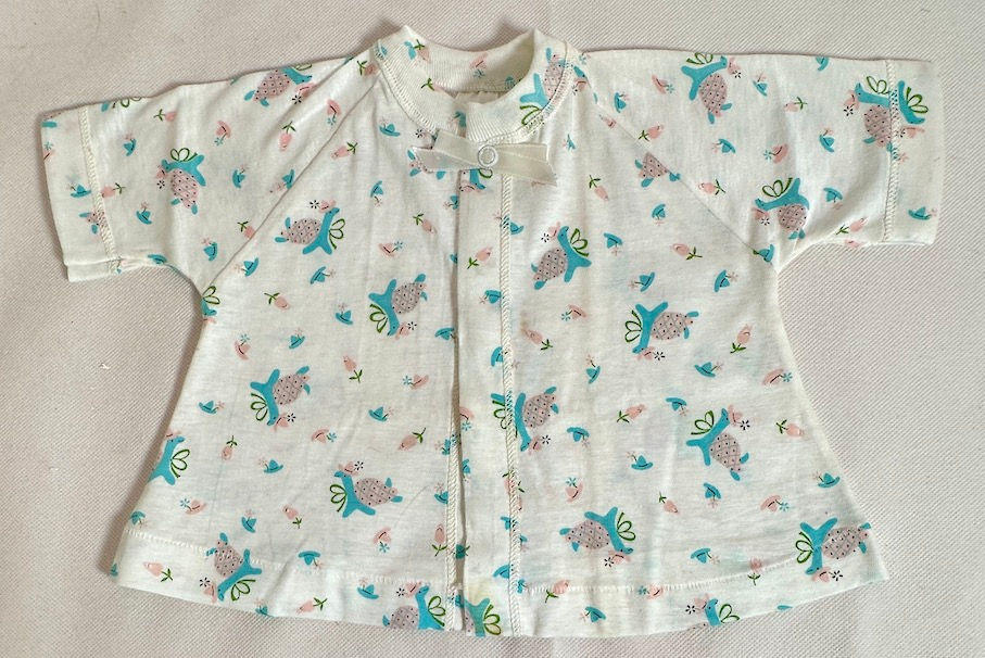 Thumbnail: Vintage 1950s Curity RARE Print Kimono and Diaper Set
