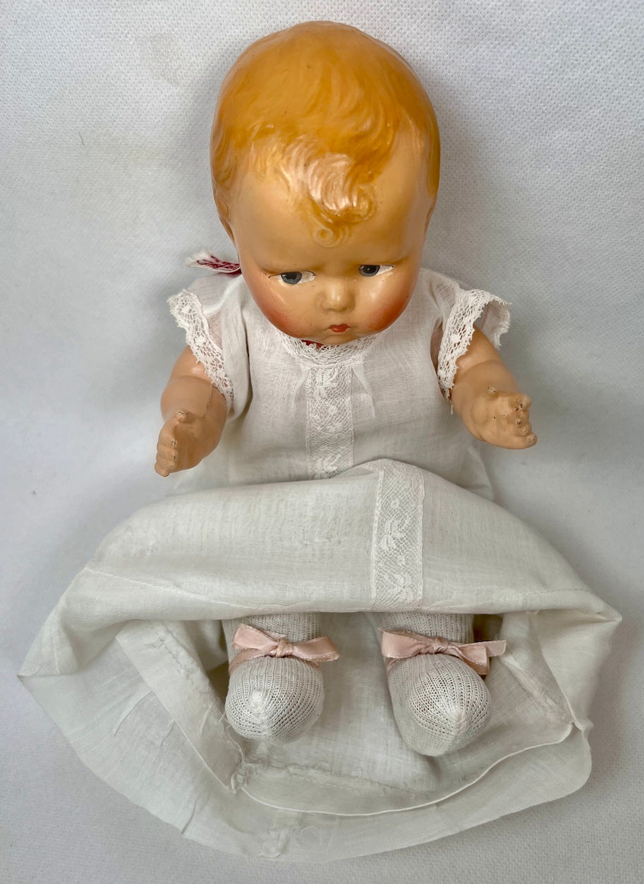Thumbnail: Vintage 11" Effanbee 1925 Grumpykins Grumpy Composition Doll