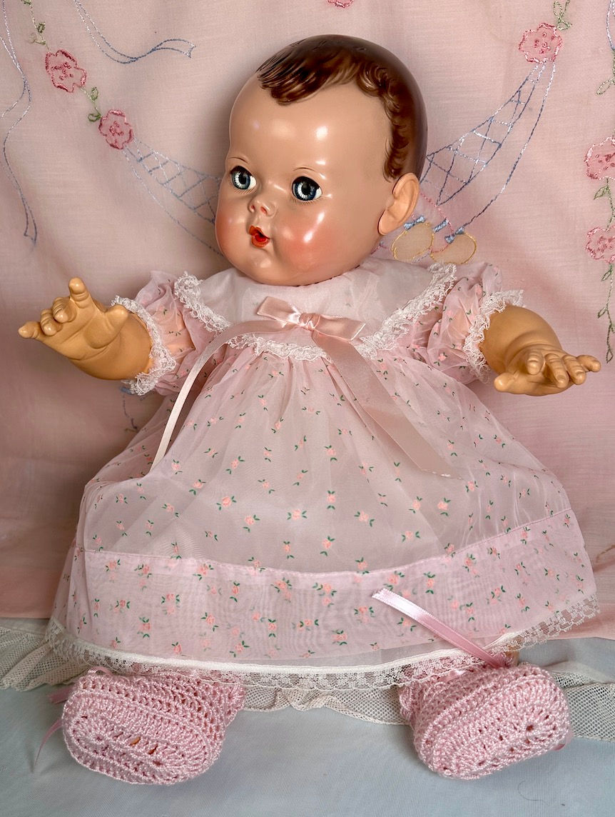 Thumbnail: RARE Vintage Effanbee 20" Dy-Dee Lou Party Dress