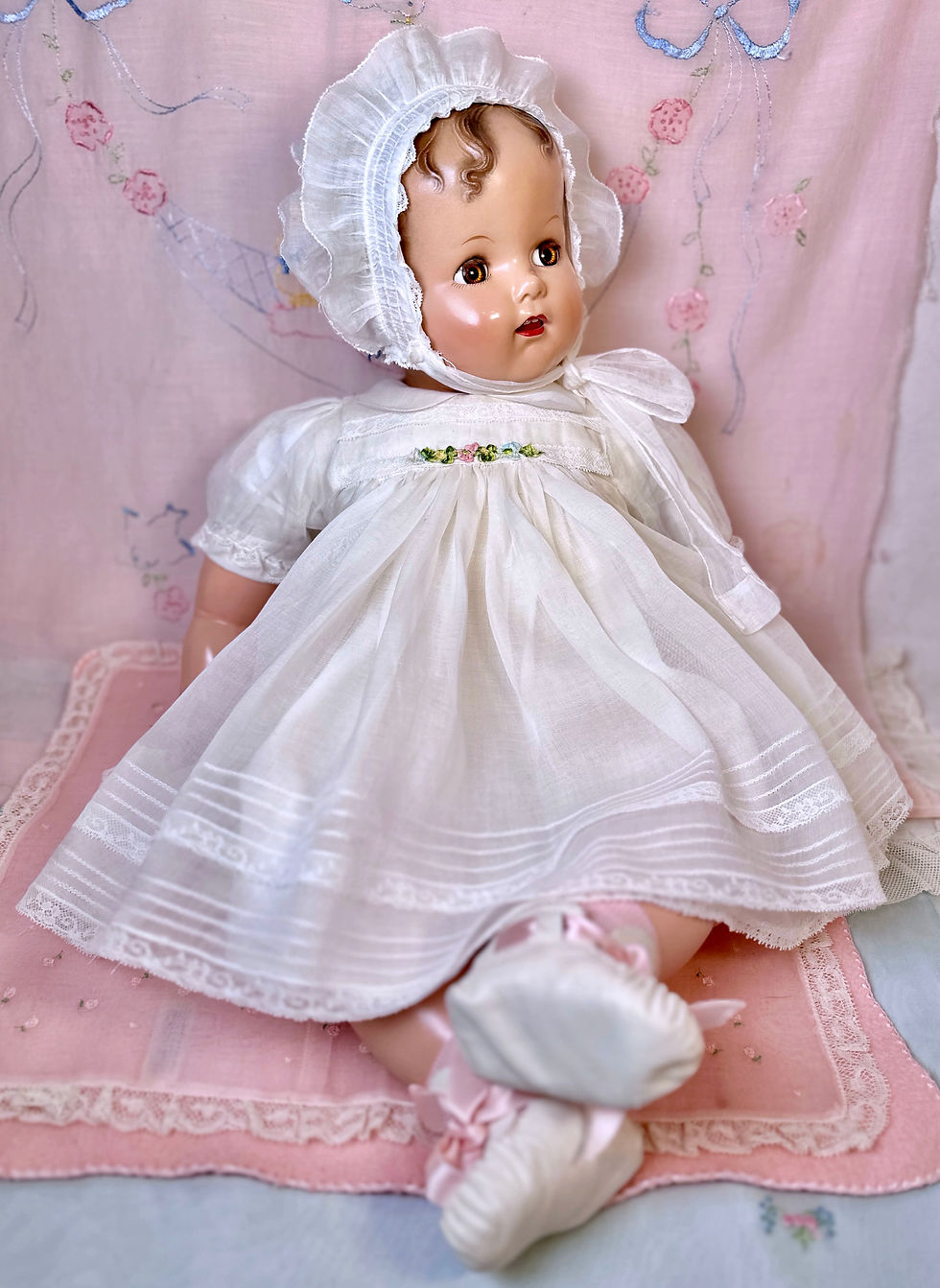 Thumbnail: Vintage 1940s Ideal 27" Baby Beautiful * Miracle on 34th St * Doll