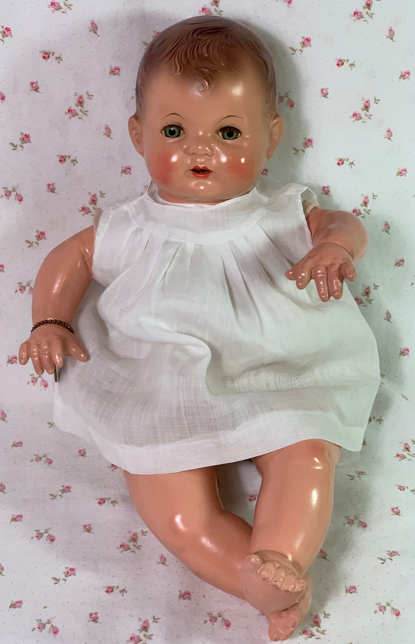 Thumbnail: 1925 Effanbee 17" Baby Evelyn Composition Doll