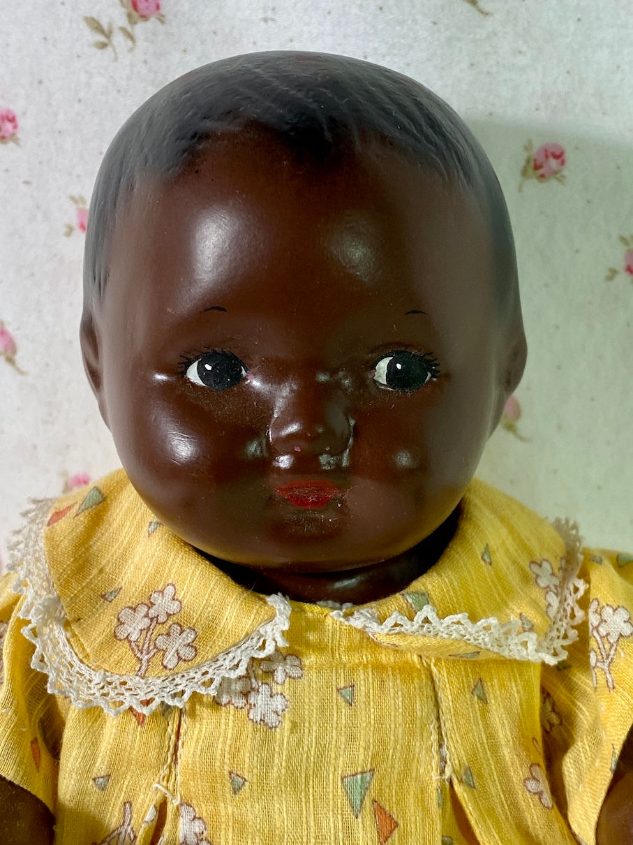 Thumbnail: 1920s Effanbee 10" African American Black Compo Baby Doll