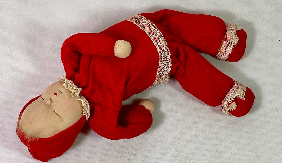 Thumbnail: Vintage 1959 Shackman Red Musical Sleepy Baby Doll