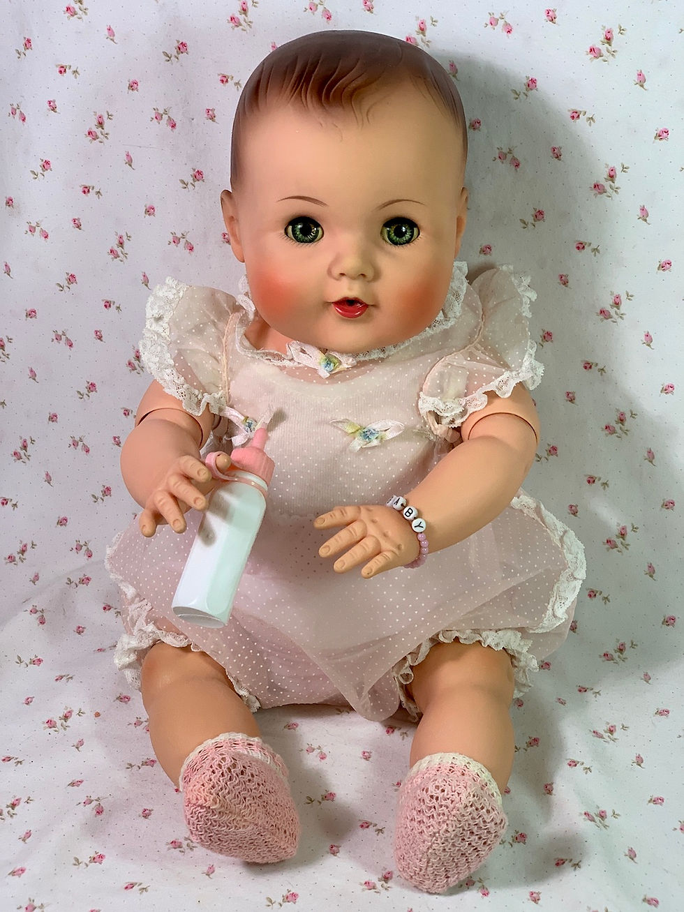 Thumbnail: 1950's American Character Doll Co. 21" TOODLES the ACTION BABY