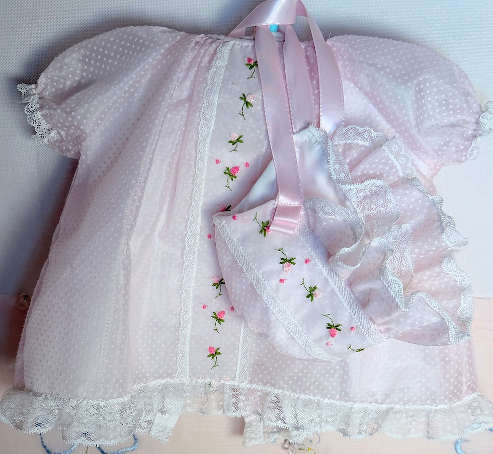 Thumbnail: Vintage Style Vogue Baby Dear Doll Coat & Dress Set