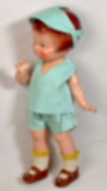 Thumbnail: Vintage 1930s Effanbee Patsy Tennis Outfits -- Green or Blue