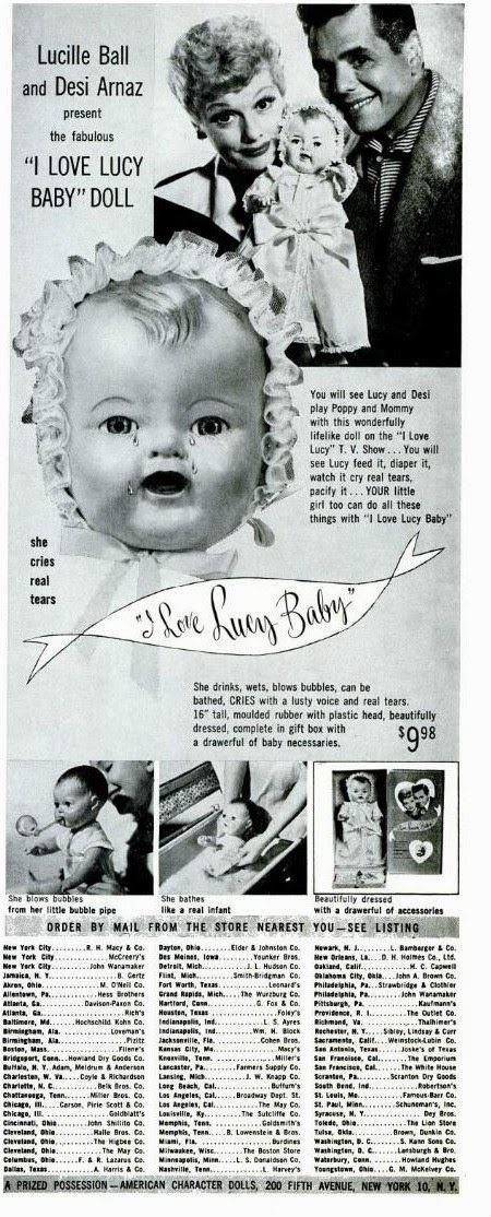 Thumbnail: Very Rare 1952 American Character I Love Lucy Baby Doll