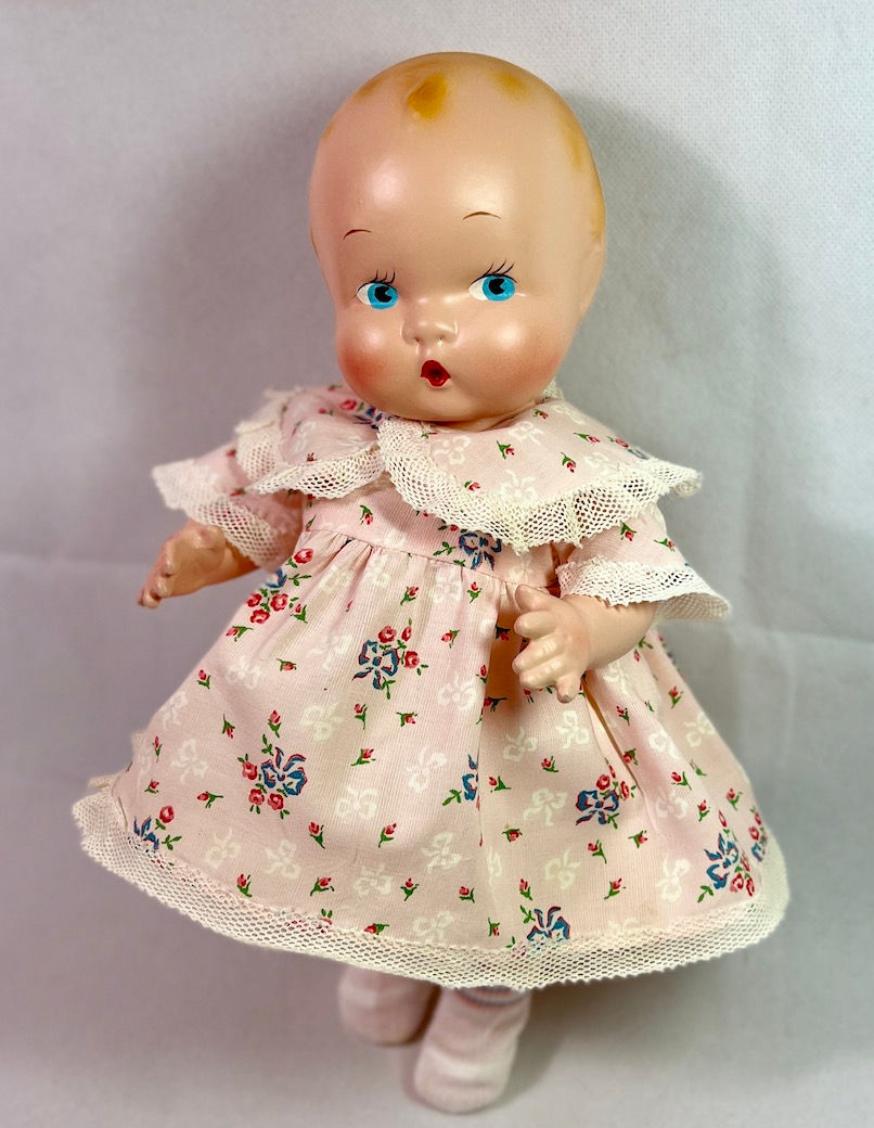 Thumbnail: Gorgeous Painted Eye * Harriet Flanders 1937 Compo 11" LITTLE CHERUB Doll
