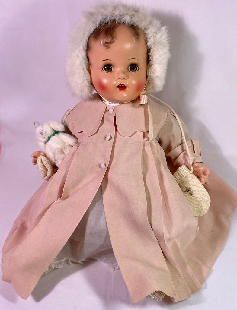 Thumbnail: RARE 24" Vintage 1947 Composition Ideal Baby Beautiful Doll