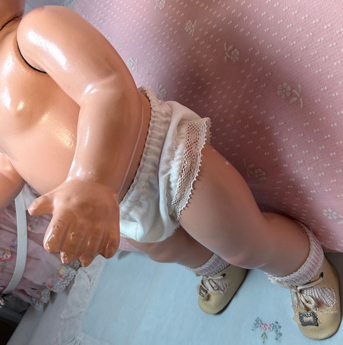 Thumbnail: Vintage 1930s Composition Baby 14" Toddler Doll