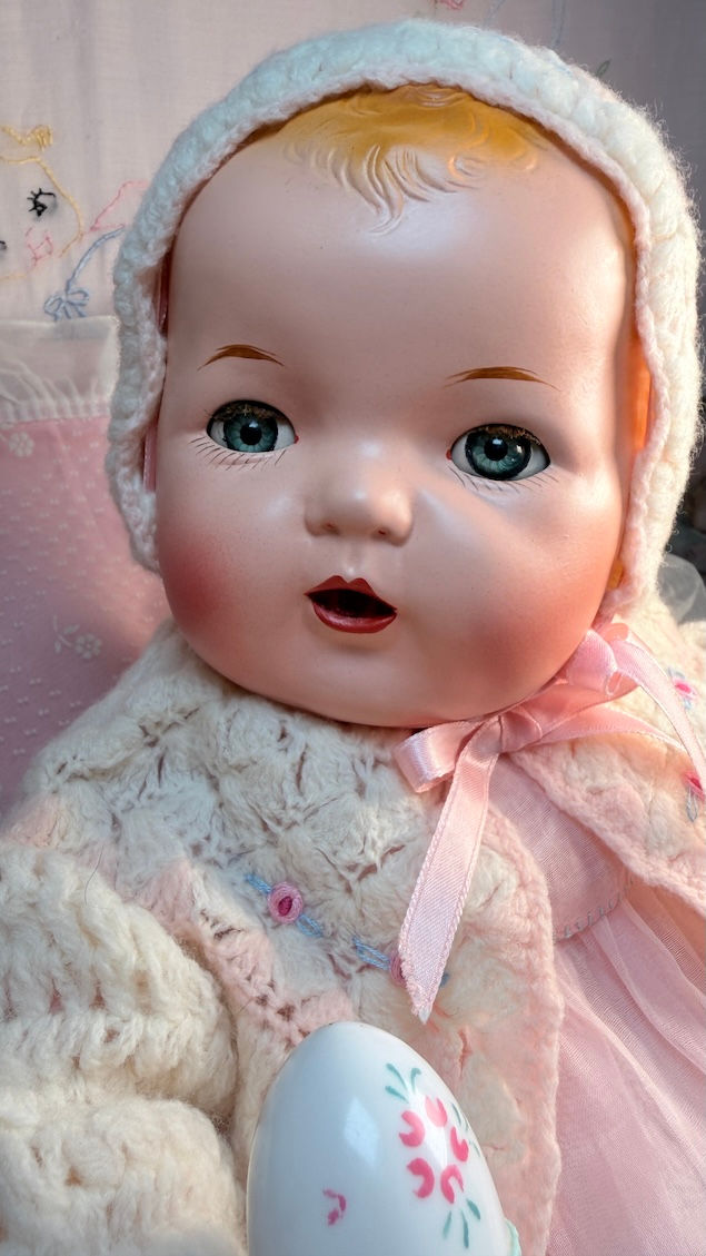 Thumbnail: 1930s RARE Original Effanbee Dy-Dee Lou Layette Sweater Set