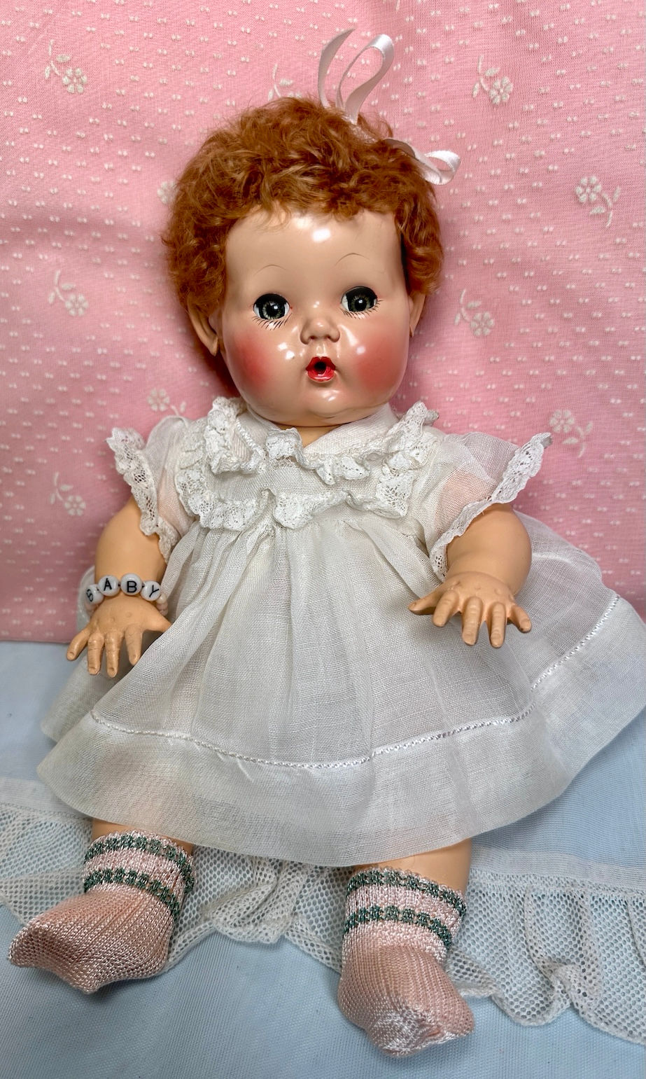 Thumbnail: 1940s Vintage 11" Effanbee Dy-Dee Ellen Baby Doll