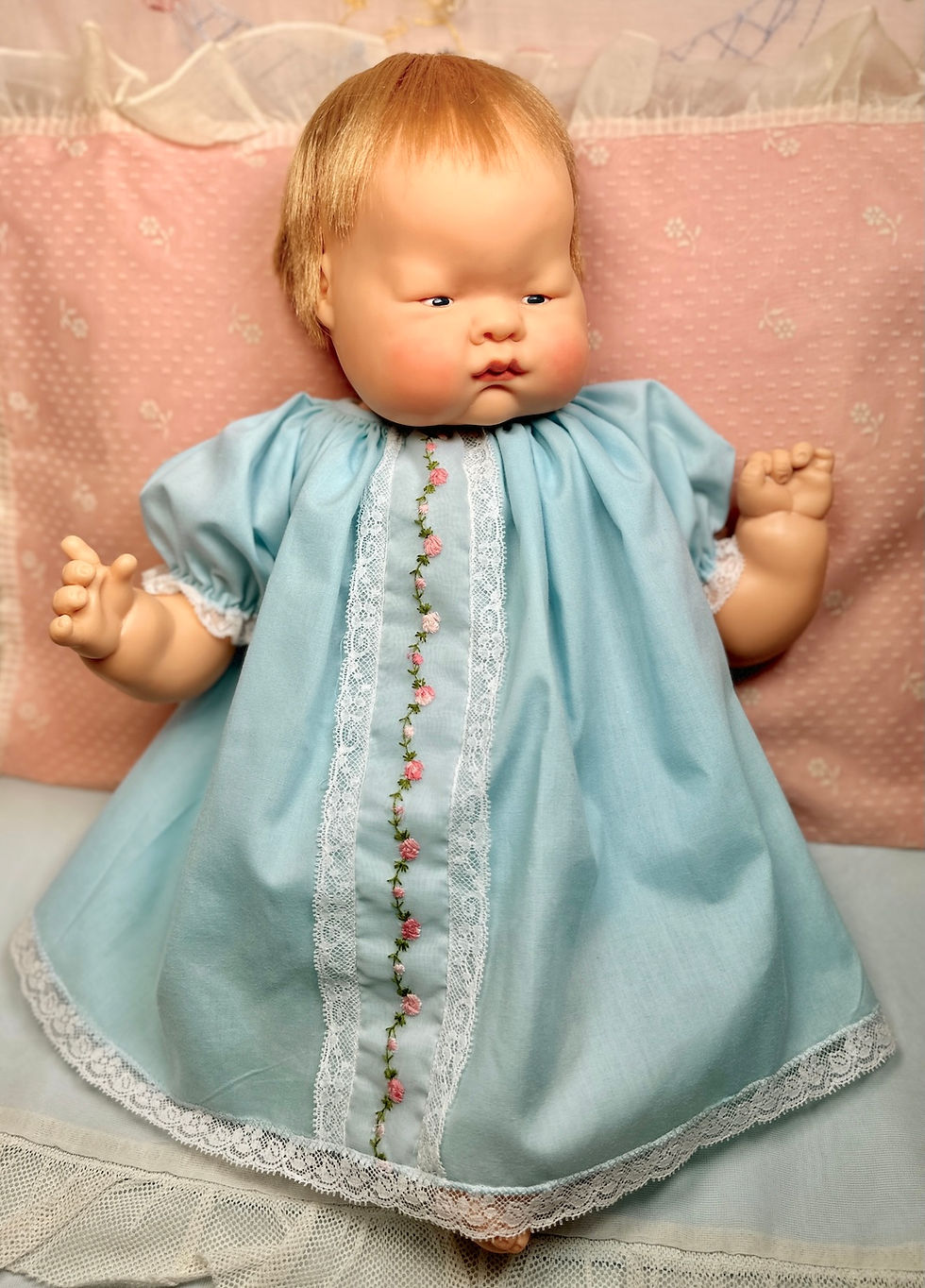 Thumbnail: Vintage Vogue Baby Dear Doll Dress Set -- Blue