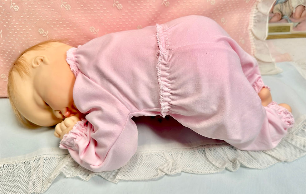 Thumbnail: Vintage 1960s  18" Vogue Baby Dear PINK Pajamas