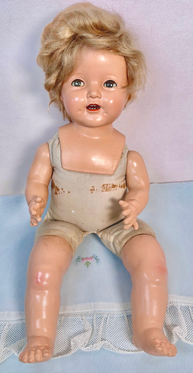Thumbnail: Vintage 1930s Ideal Toy Corp. BABY Shirley Temple 16"