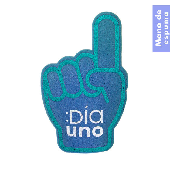 mano de espuma