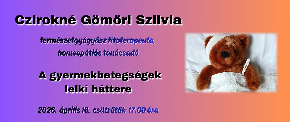 Czirokné Gömöri Szilvia: A gyermekbetegségek lelki háttere