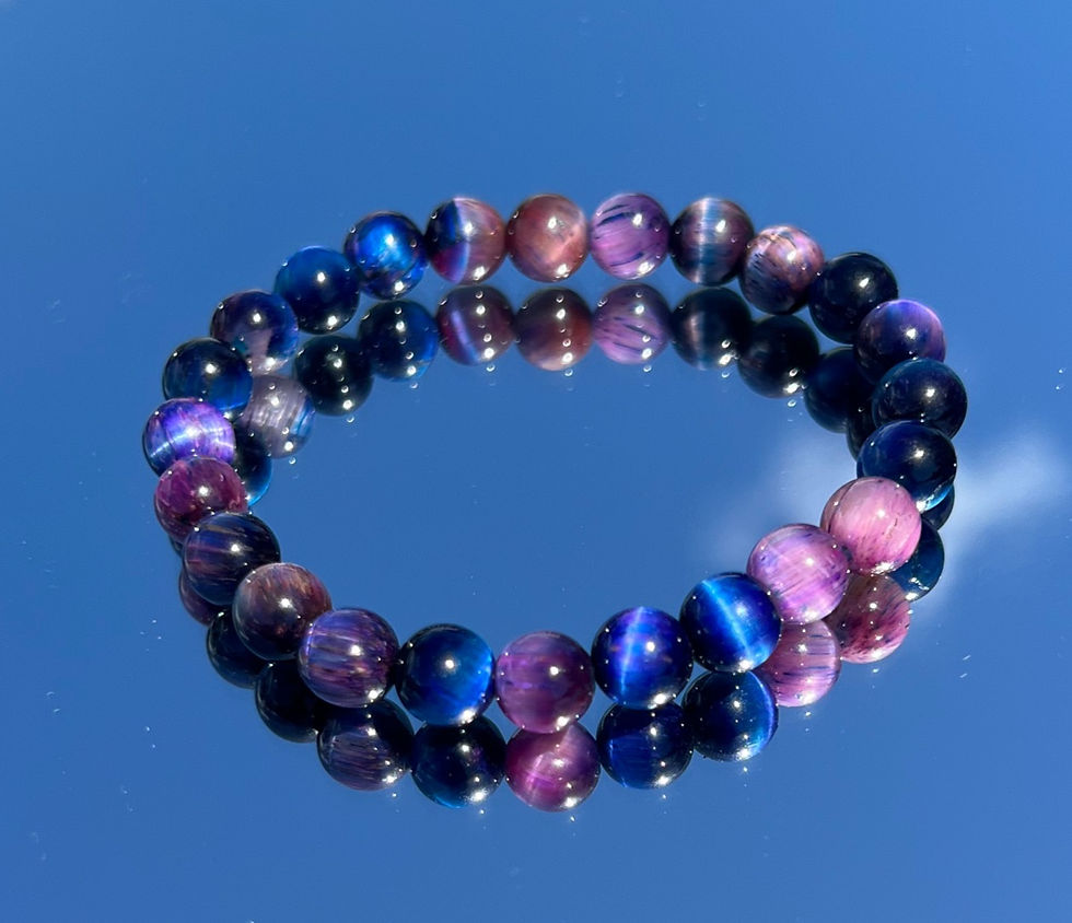 Purple and blue galaxy tiger's bracelet.