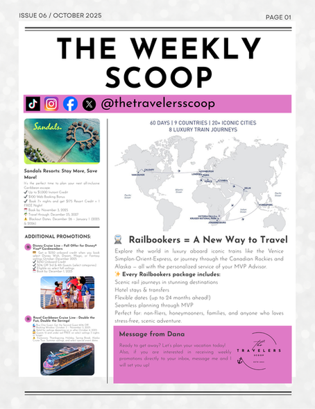 This Week’s Scoop: Travel Deals You Can’t Miss!
Issue 06