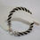 Thumbnail: Black and Silver Spiral Kumihimo Bracelet SOLD