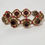 Thumbnail: Antique Bronze Ruby Crystal and Pearl Crystal Ann Bracelet