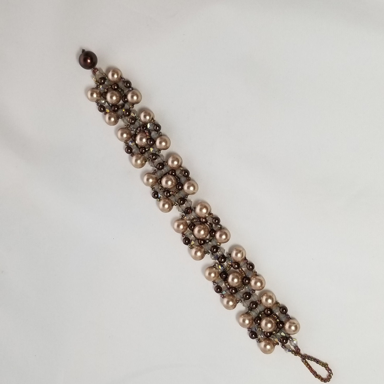 Pearl and Crystal Component Bracelet