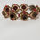 Thumbnail: Antique Bronze Ruby Crystal and Pearl Crystal Ann Bracelet