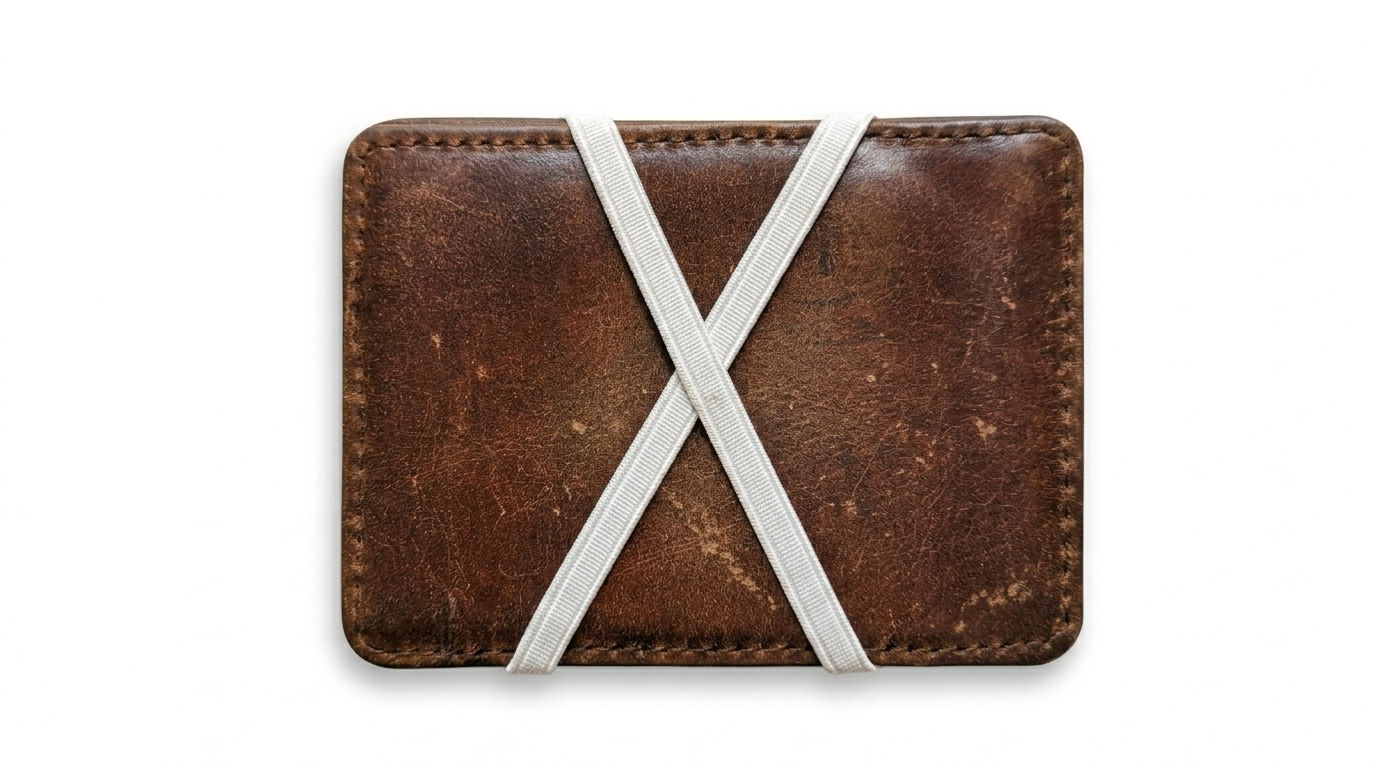 brown leather magic wallet