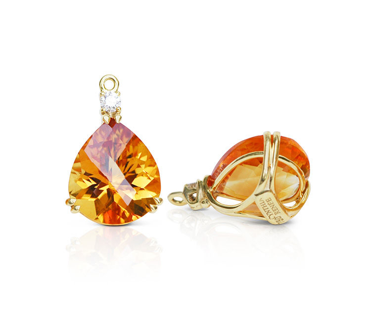 Drop Style Citrine Earrings