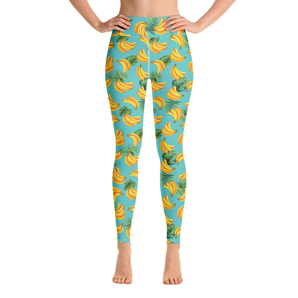 Thumbnail: Women's Tropical Banana Mania Yoga Leggings