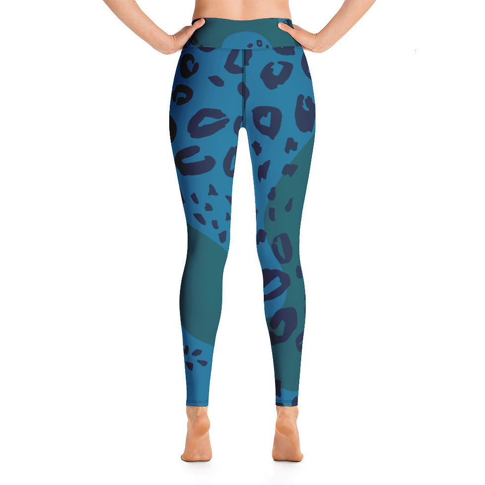 Thumbnail: Women's Tropical Leopard Shark Yoga Leggings